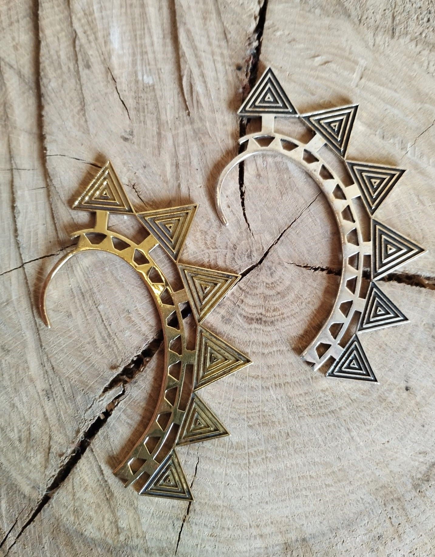 Earcuff Tria plateado