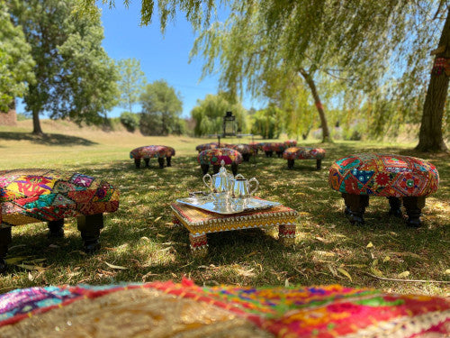 Banqueta Banjara cuadrada