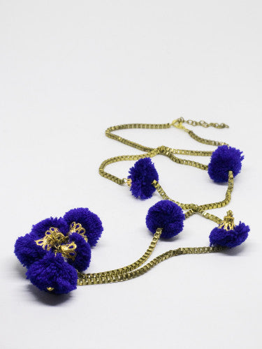 Collar o abalorio c/ pompon & fleco