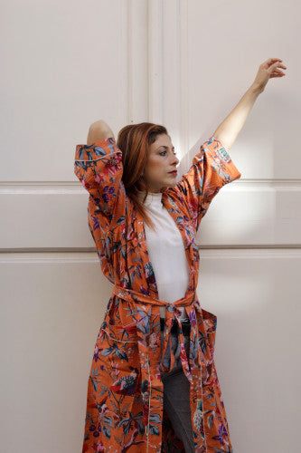 Kimono Robe Print long