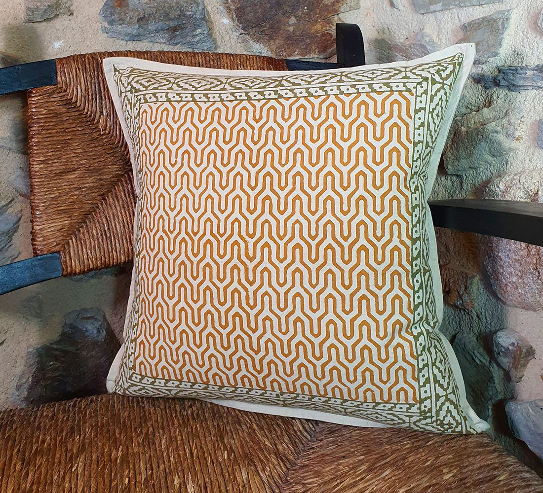 Funda Cojín Block Print