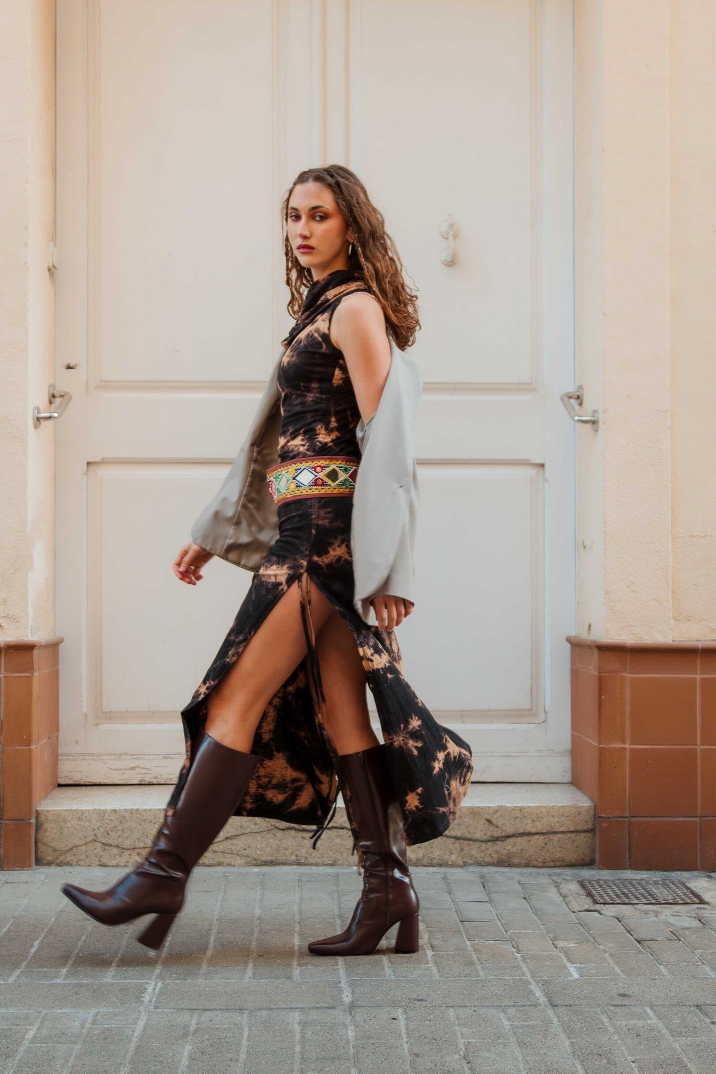 Vestido Visha neck Tie-dye
