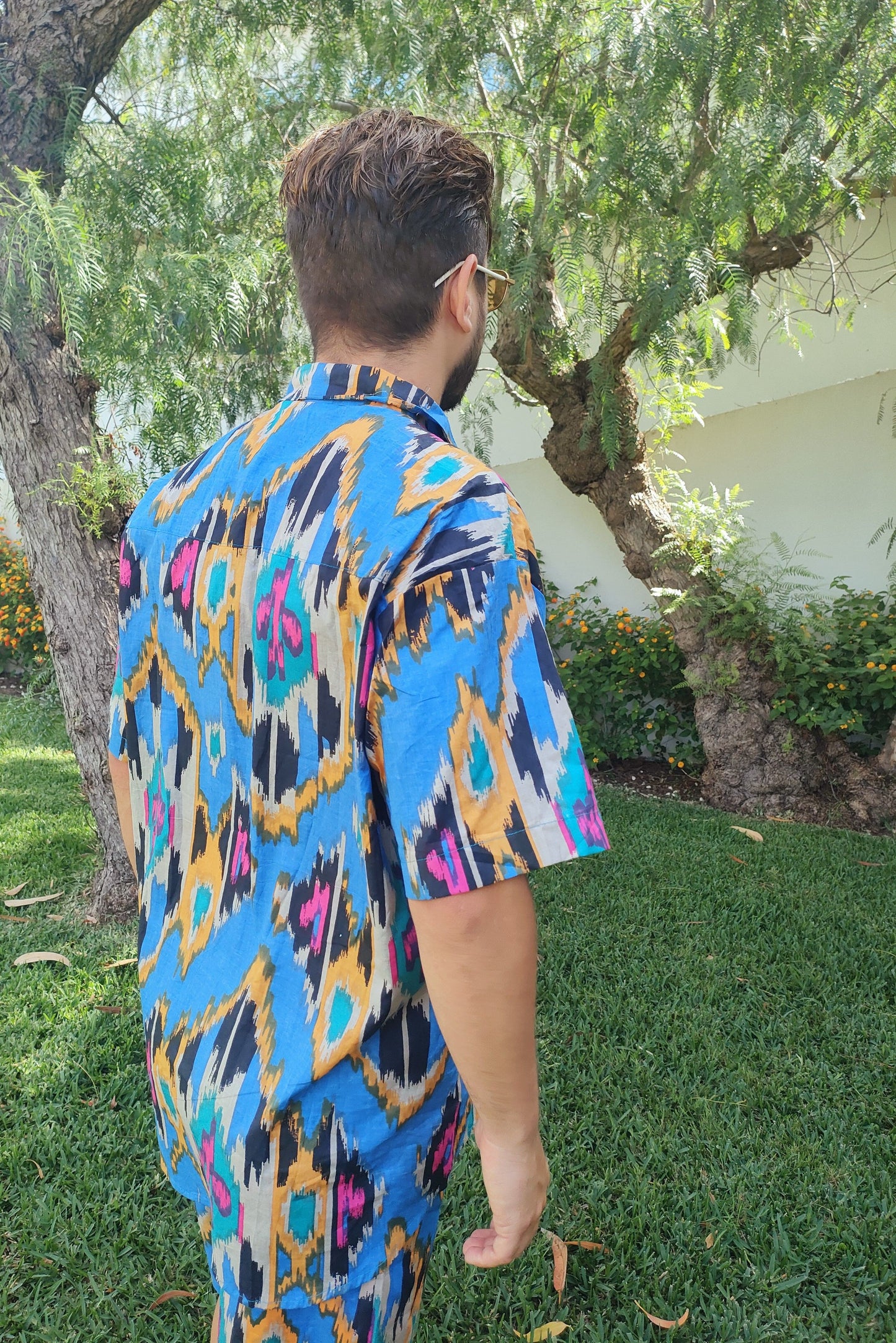 Total Look Camisa con bermuda Uham Azul