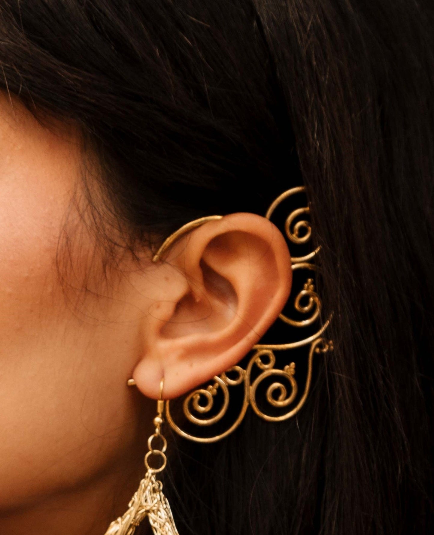Earcuff barroco dorado