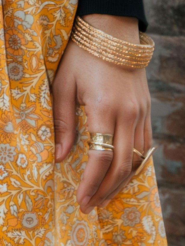Anillo grabado Snake dorado