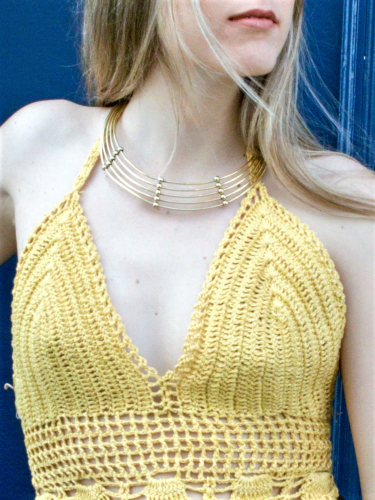 Collar esclava Dherai dorado
