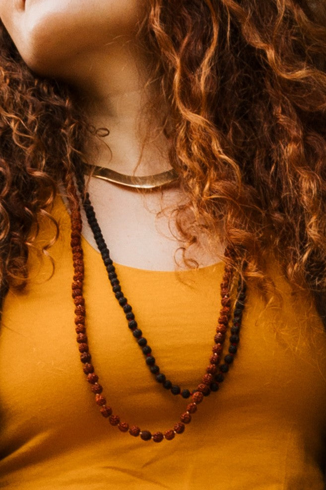 Mala semilla Rudraksha 6mm