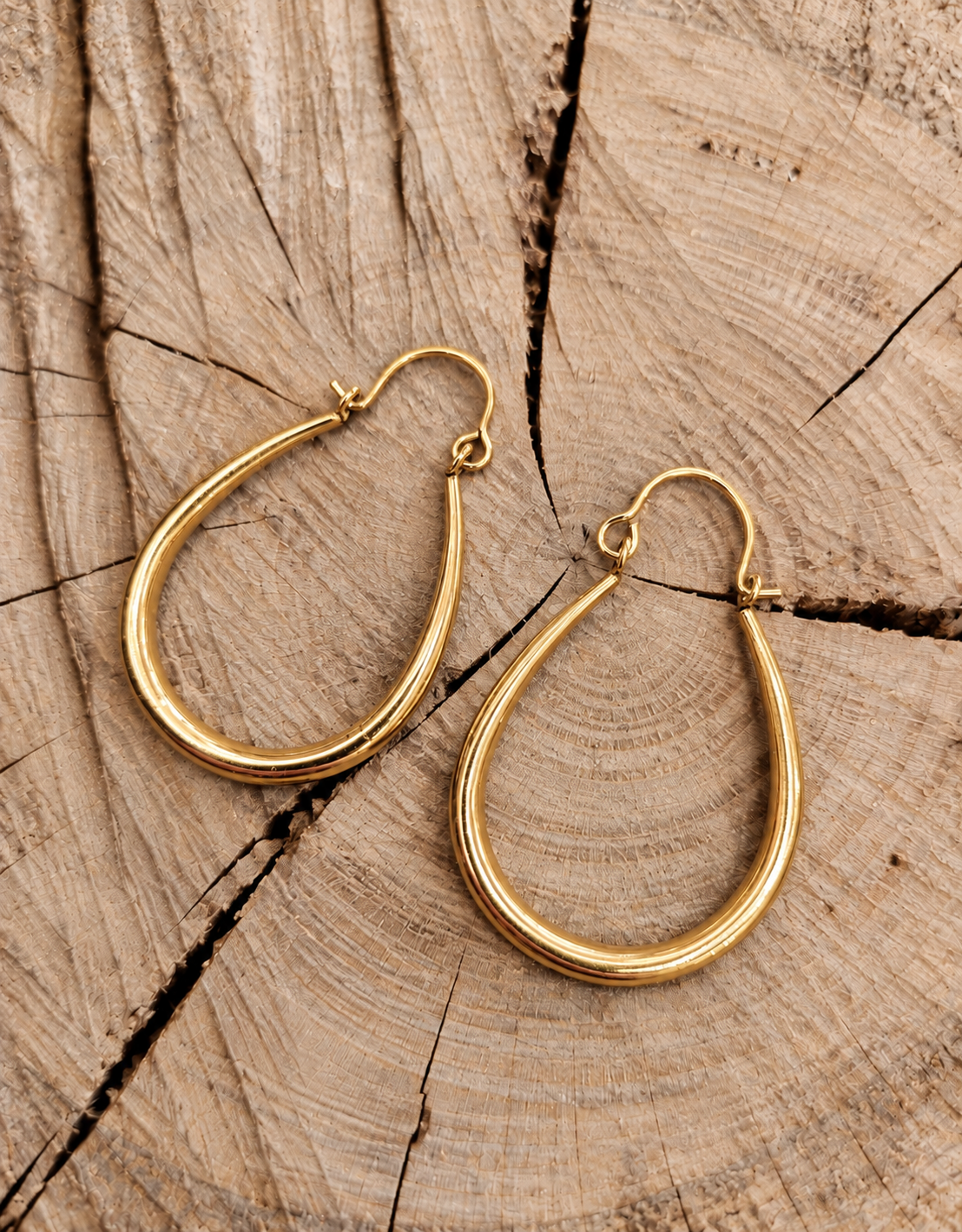 Pendiente Mota Boond 30mm fino dorado
