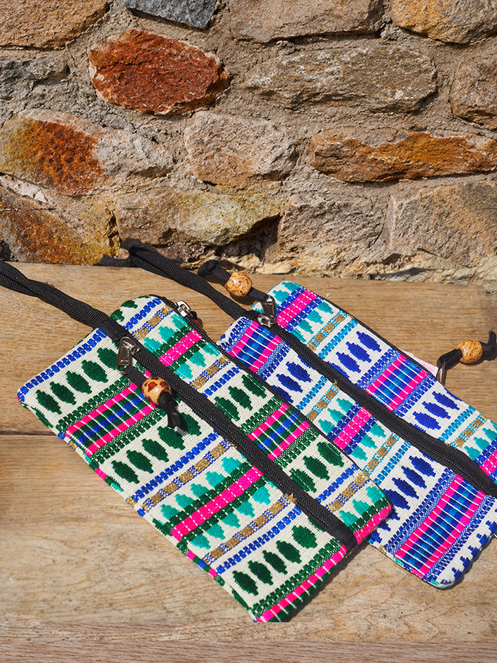 Pack x 5 Monedero Hatjai 2 cremalleras 15x20 cm