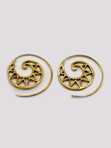Pendiente Espiral Isos dorado