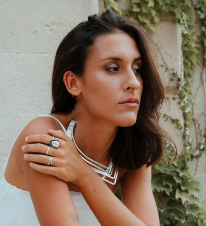 Collar esclava Kendrit plateado