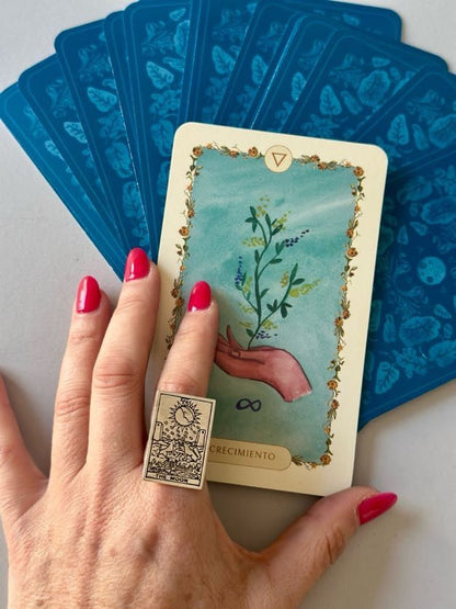 Anillo Card Moon dorado