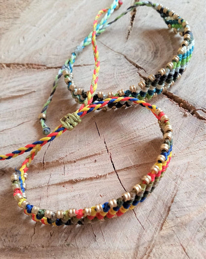 Tobillera macramé color