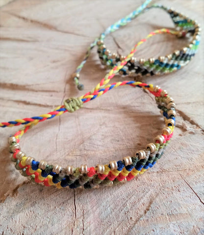 Tobillera macramé color