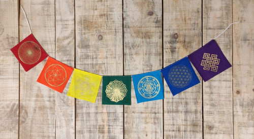 Banderas símbolos de la vida/chakras