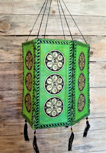 Lámpara papel mandala símbolos