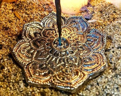 Incensario Mandala Silver 8cm