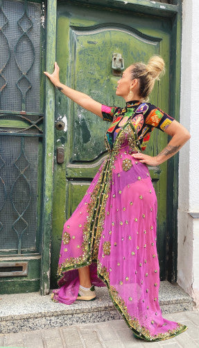 Vestido Kerha Rhin con kimono a conjunto