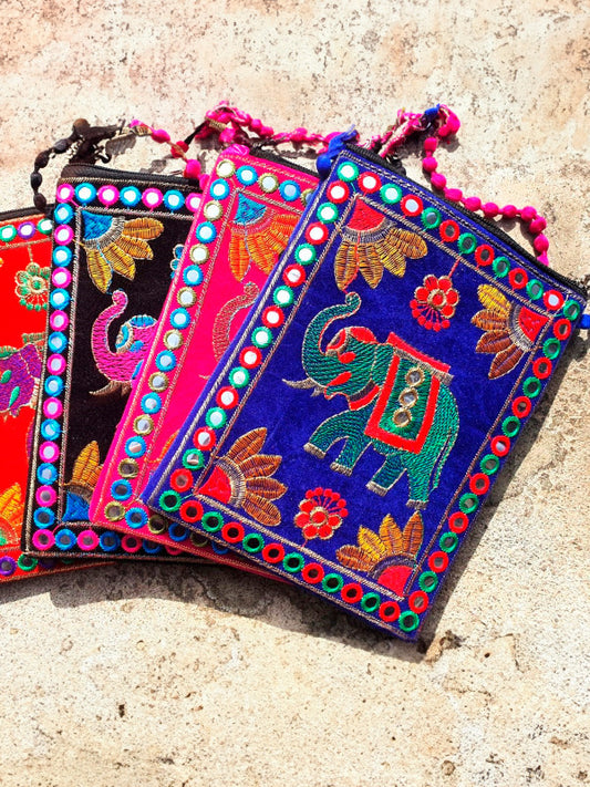Clutch Velvet elefante
