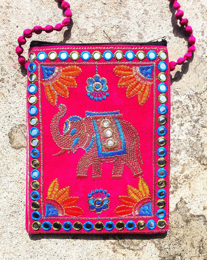 Clutch Velvet elefante