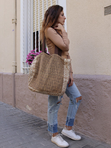 Bolso Block Print Yute