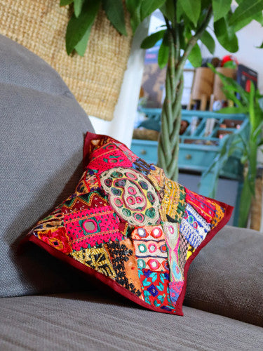 Funda cojin Old Banjara 20x20 cm