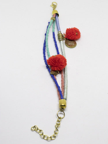 Pulsera Pompón