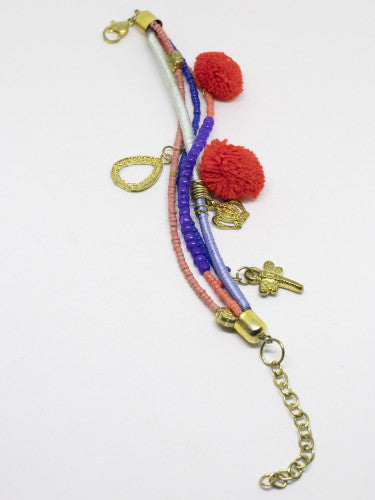 Pulsera Pompón