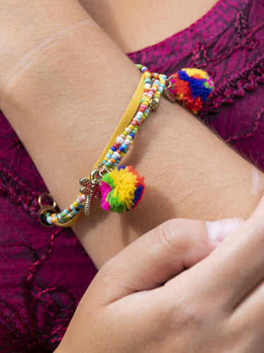 Pulsera Pompón