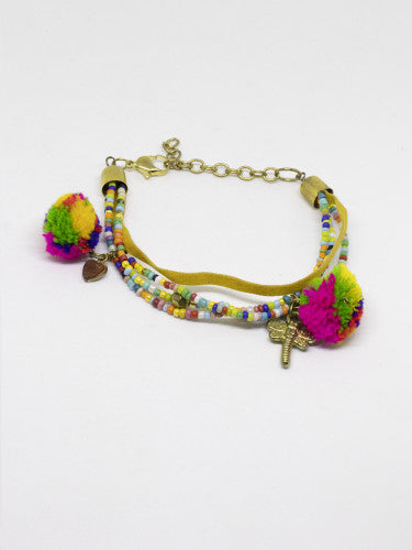 Pulsera Pompón