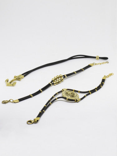Pulsera doble cuerda gold