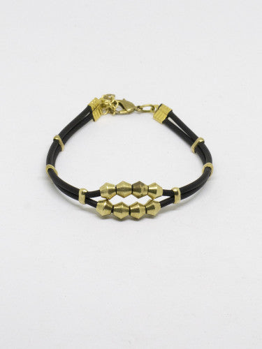 Pulsera doble cuerda gold