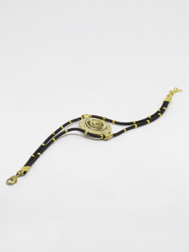 Pulsera doble cuerda gold