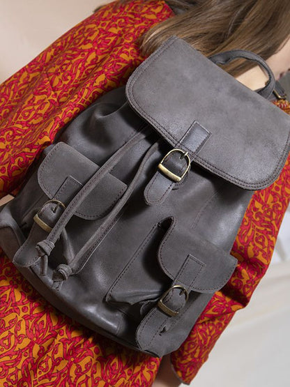 Mochila de piel reciclada