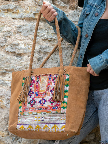 Bolso totte piel bolsillo banjara