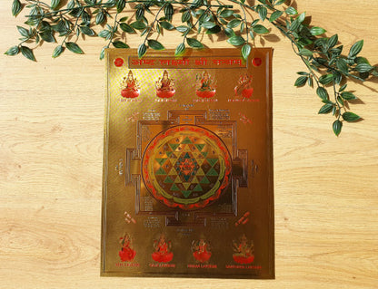 Lámina deidades gold 30x40 cm