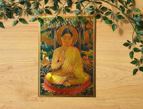 Lámina deidades gold 12x18