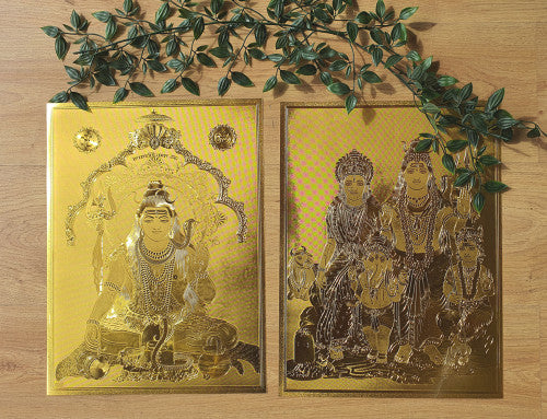Lámina deidades gold 12x18