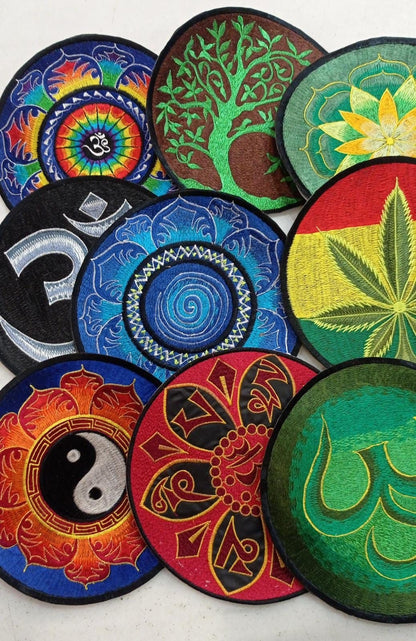 Parche bordado mandala 20 cm