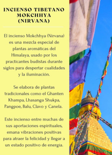 Incienso tibetano natural Mokchhya (Nirvana)