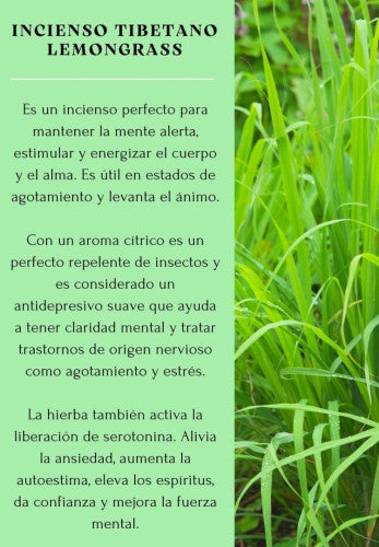 Incienso tibetano natural Lemon Grass