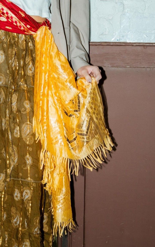 Multiposición Dupatta Sunahara flecos