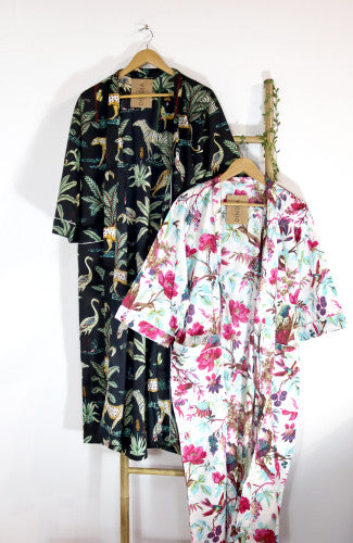Kimono Robe Print long