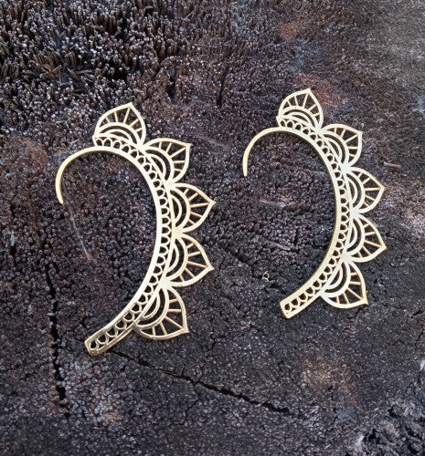 Earcuff Flor dorado