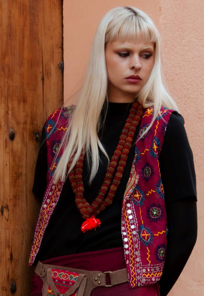 Chaleco Kantha reversible