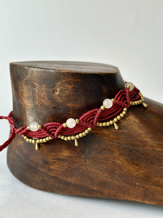 Pulsera tobillera macramé variadas
