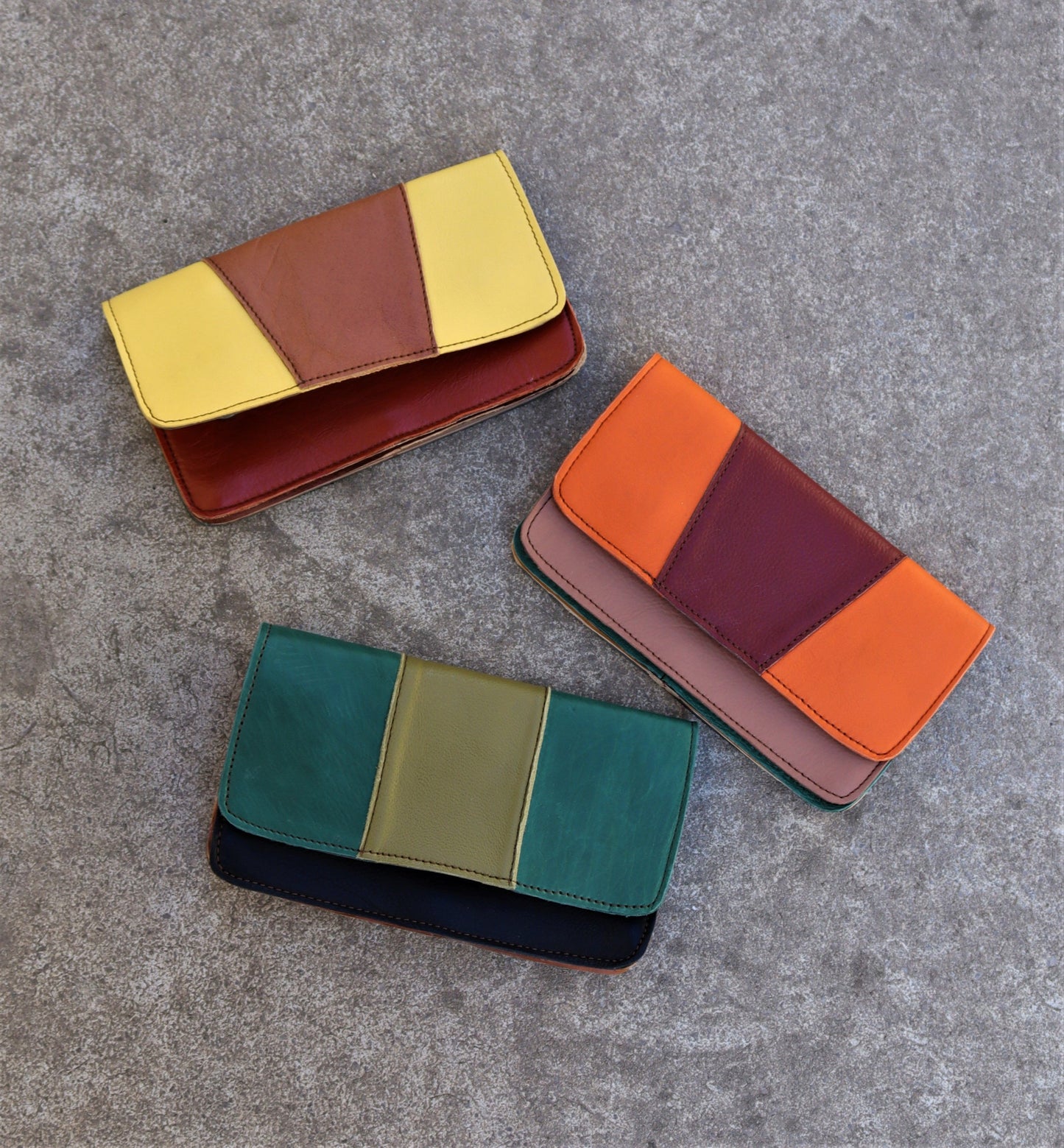 Monedero billetera bicolor