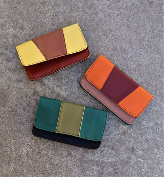 Monedero billetera bicolor