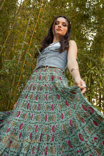 Falda cotton mixt gold