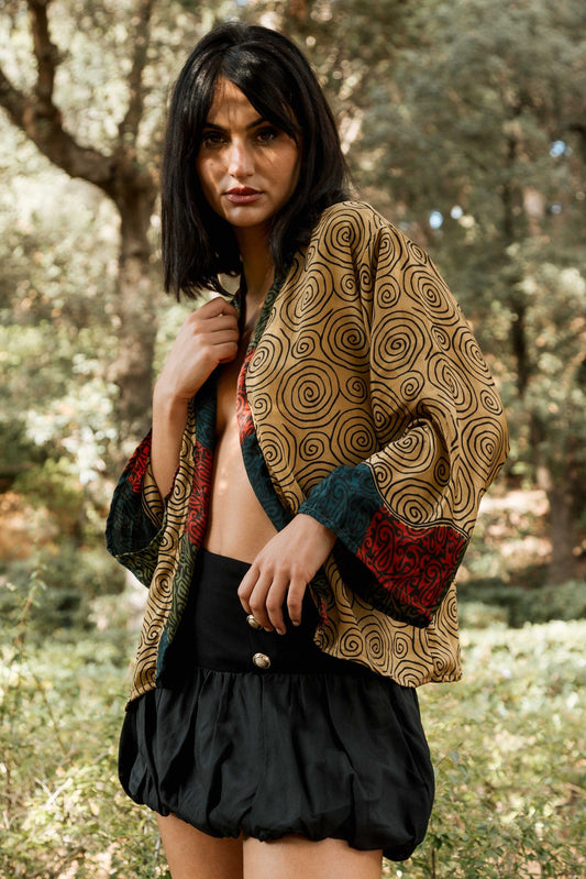 Kimono reversible Saree corto